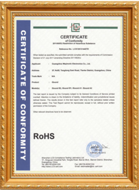 Китай Shenzhen Huahao Gaosheng Technology Co., Ltd Сертификаты